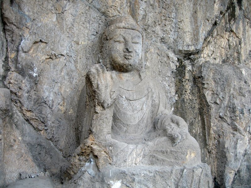 Buddha carving in rock