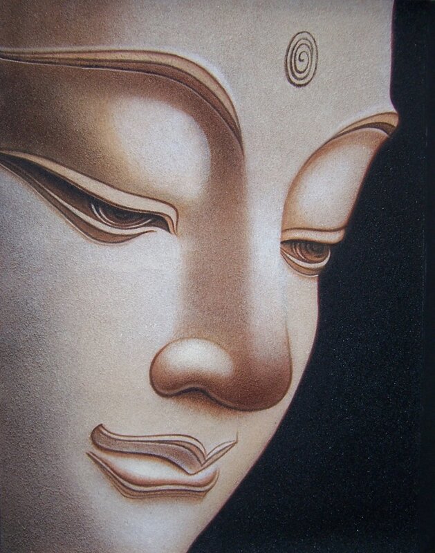 Buddha face close-up