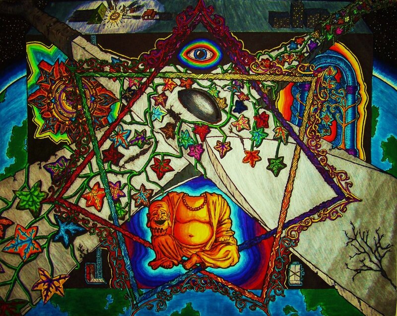 Buddha Figure in Mandala