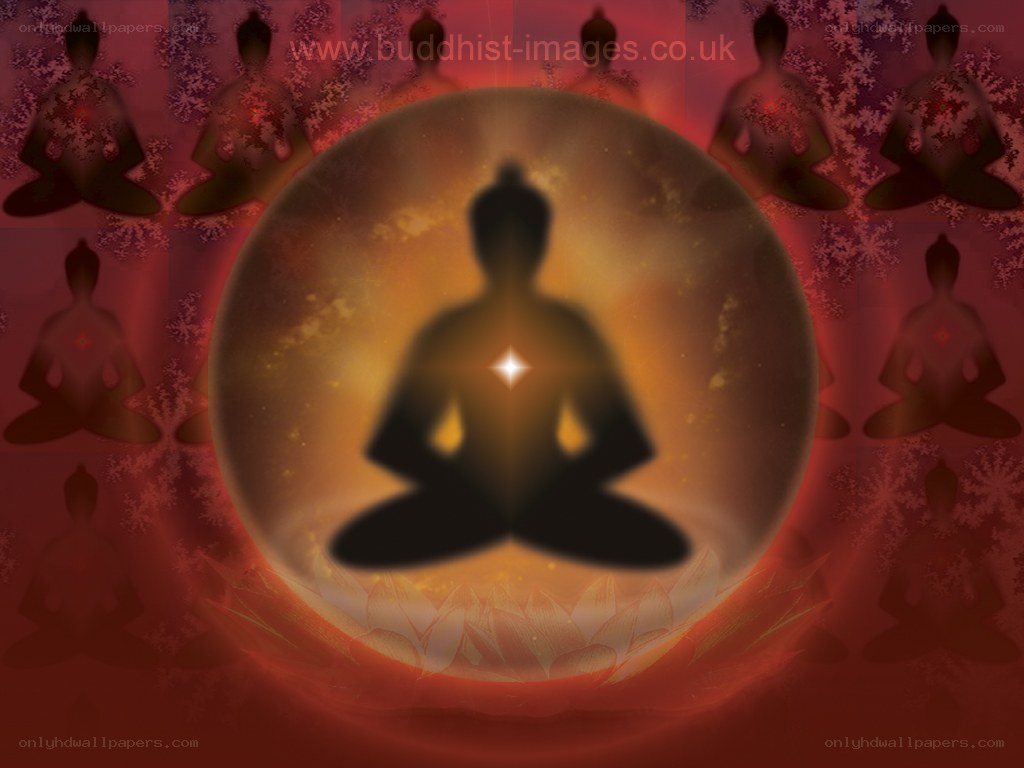 Buddha meditation silhouette