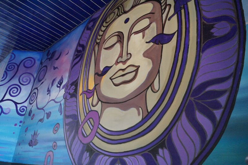 Buddha Mural on Wall