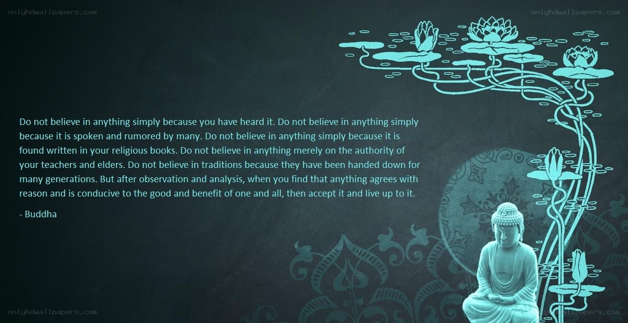 Buddha quote on belief
