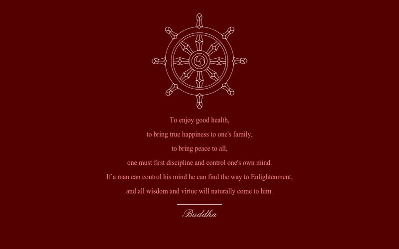 Buddha Quote with Wheel