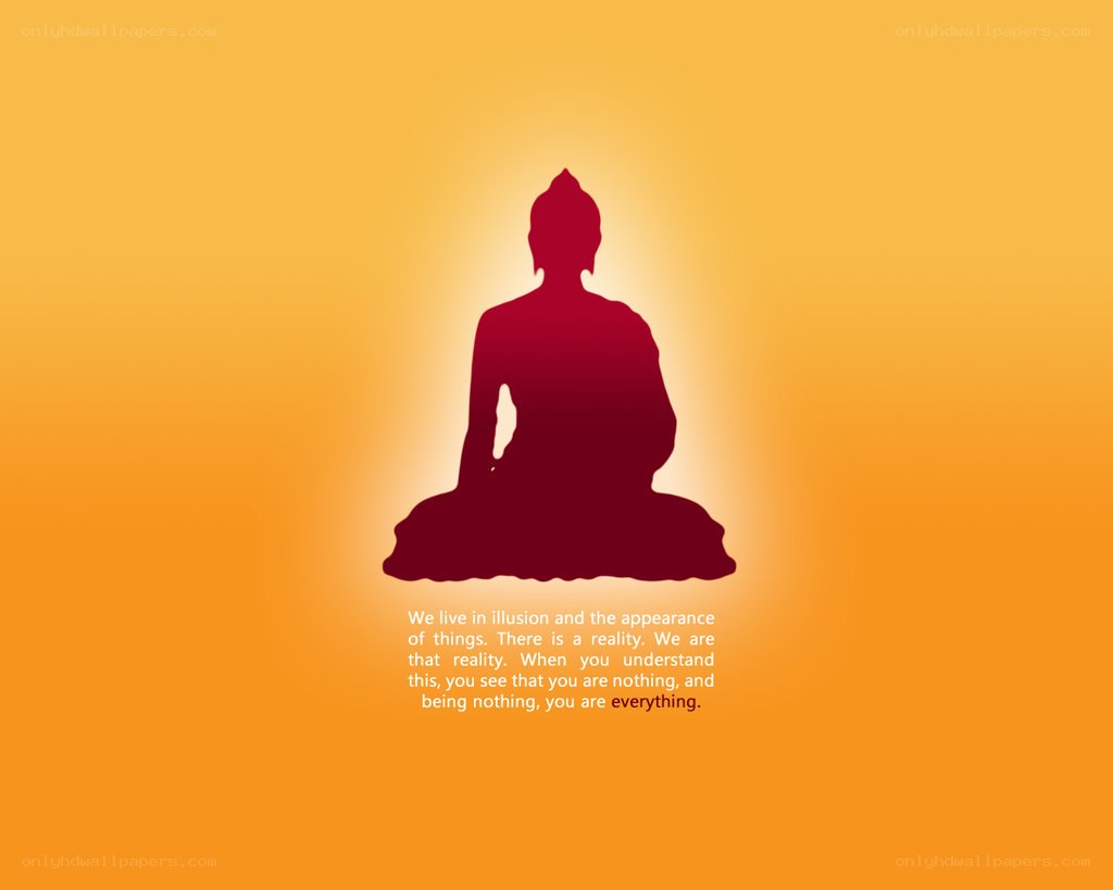 Buddha silhouette with quote
