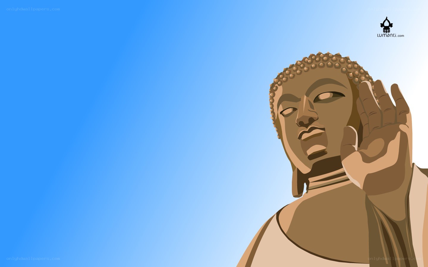 Buddha statue against blue sky