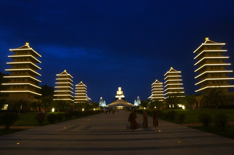 Buddha Statue and Pagodas
