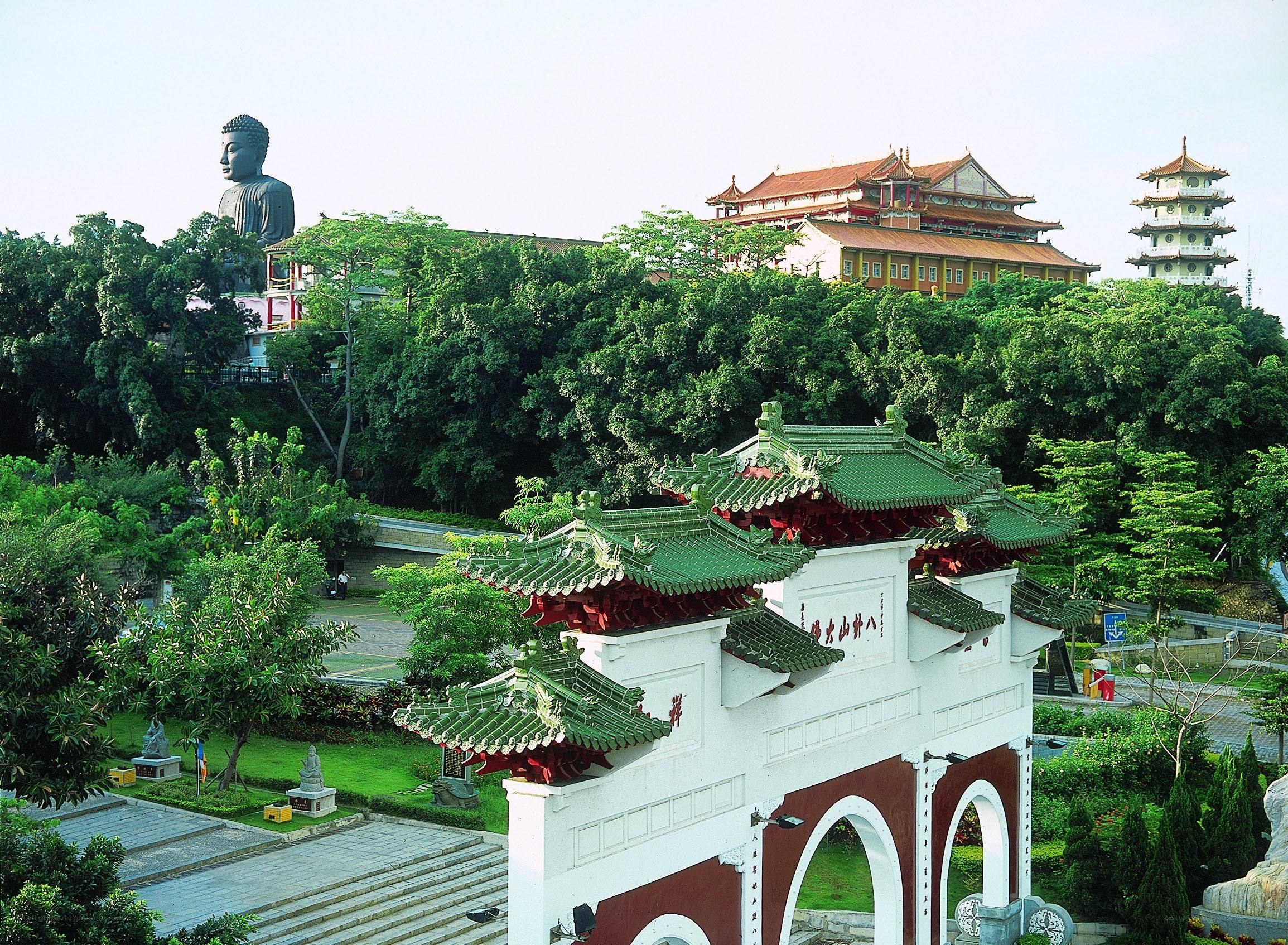 Buddha statue and temple complex
