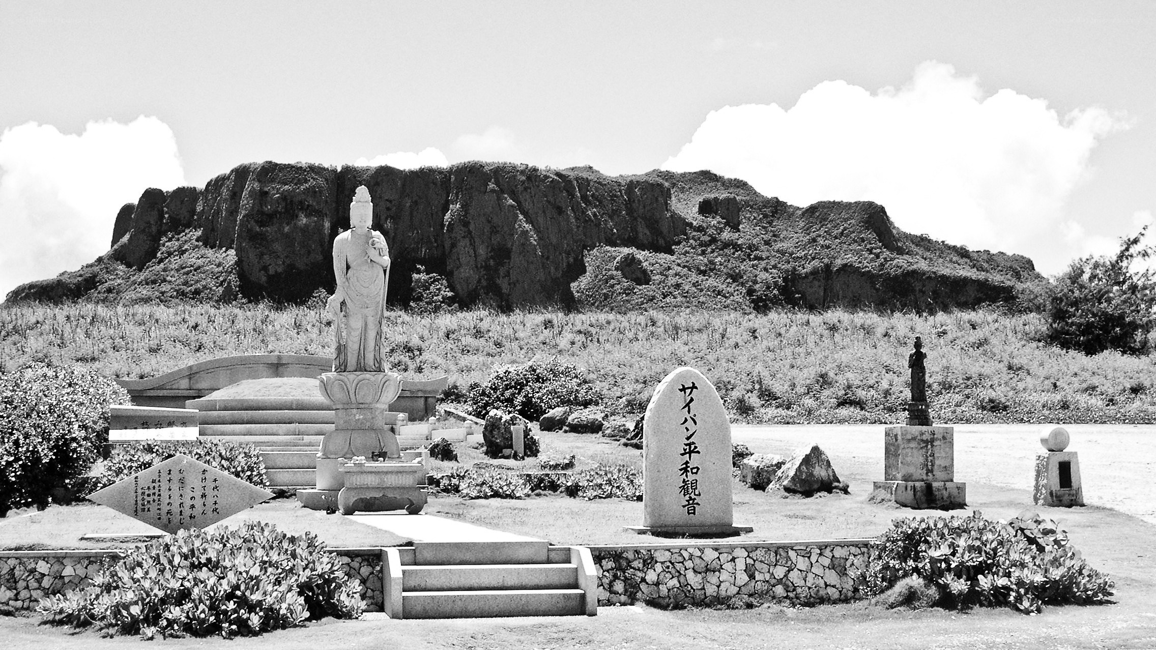 Buddha statue at a memorial site
