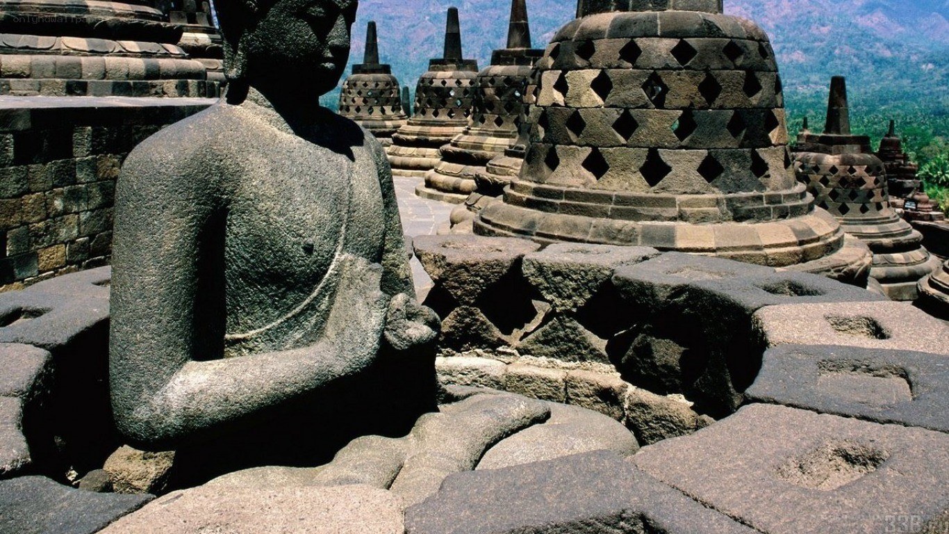 Buddha statue at Borobudur
