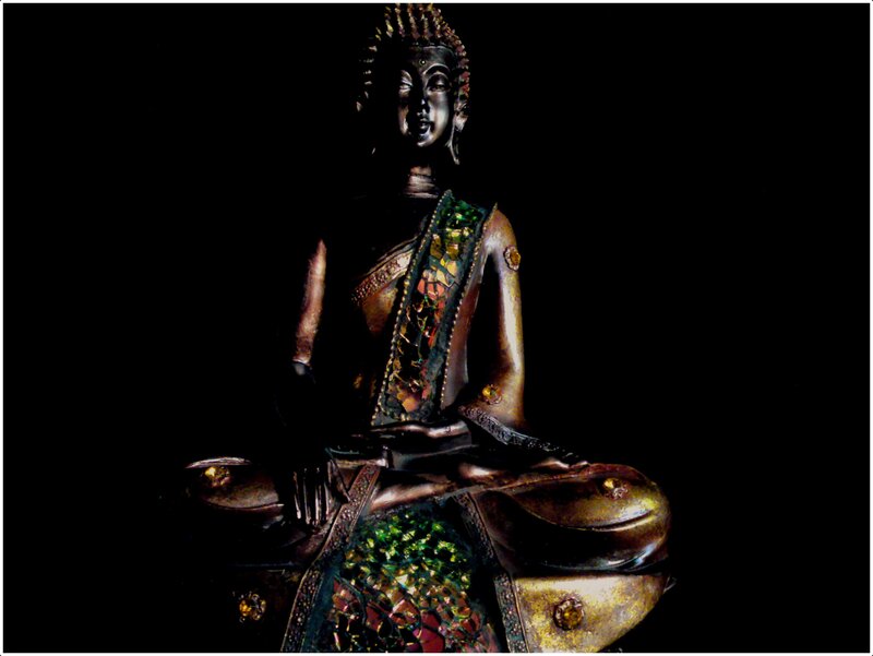 Buddha Statue — Black
