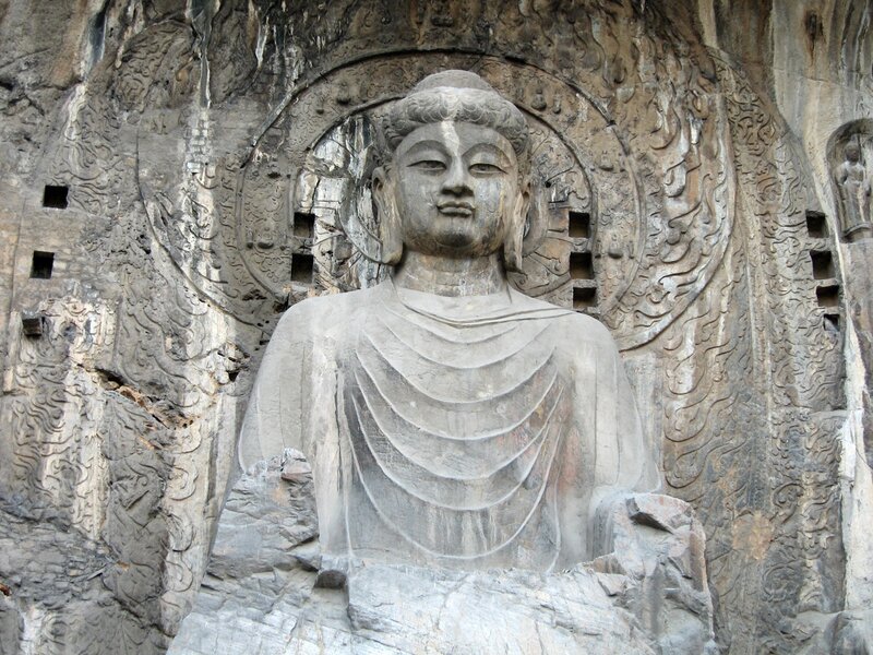 Buddha Statue Carving — Gray
