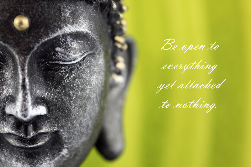 Buddha Statue Face — Black