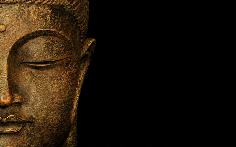Buddha Statue Face — Brown