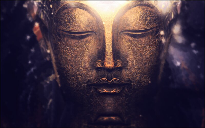 Buddha Statue Face — Gold