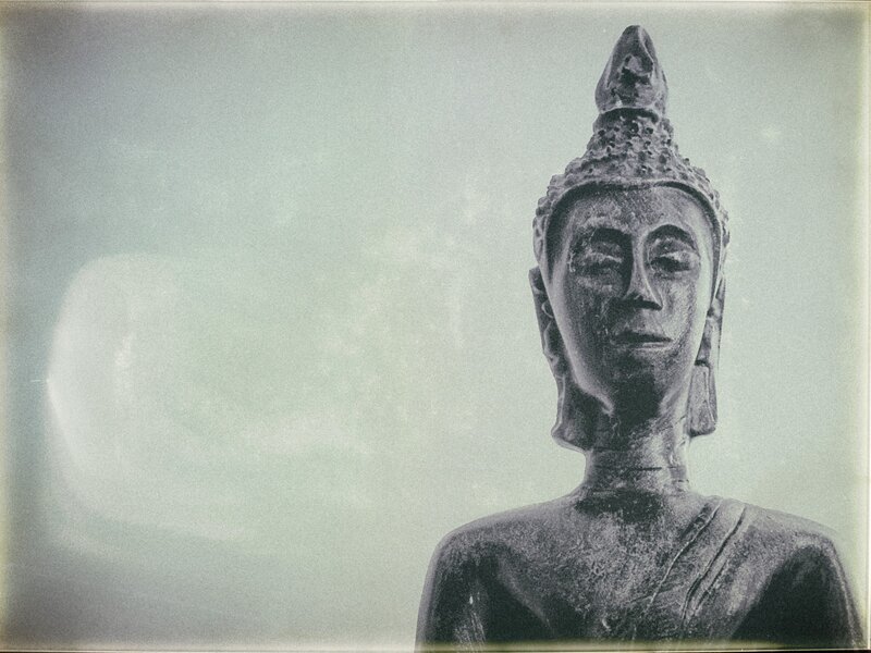 Buddha Statue Head — Gray