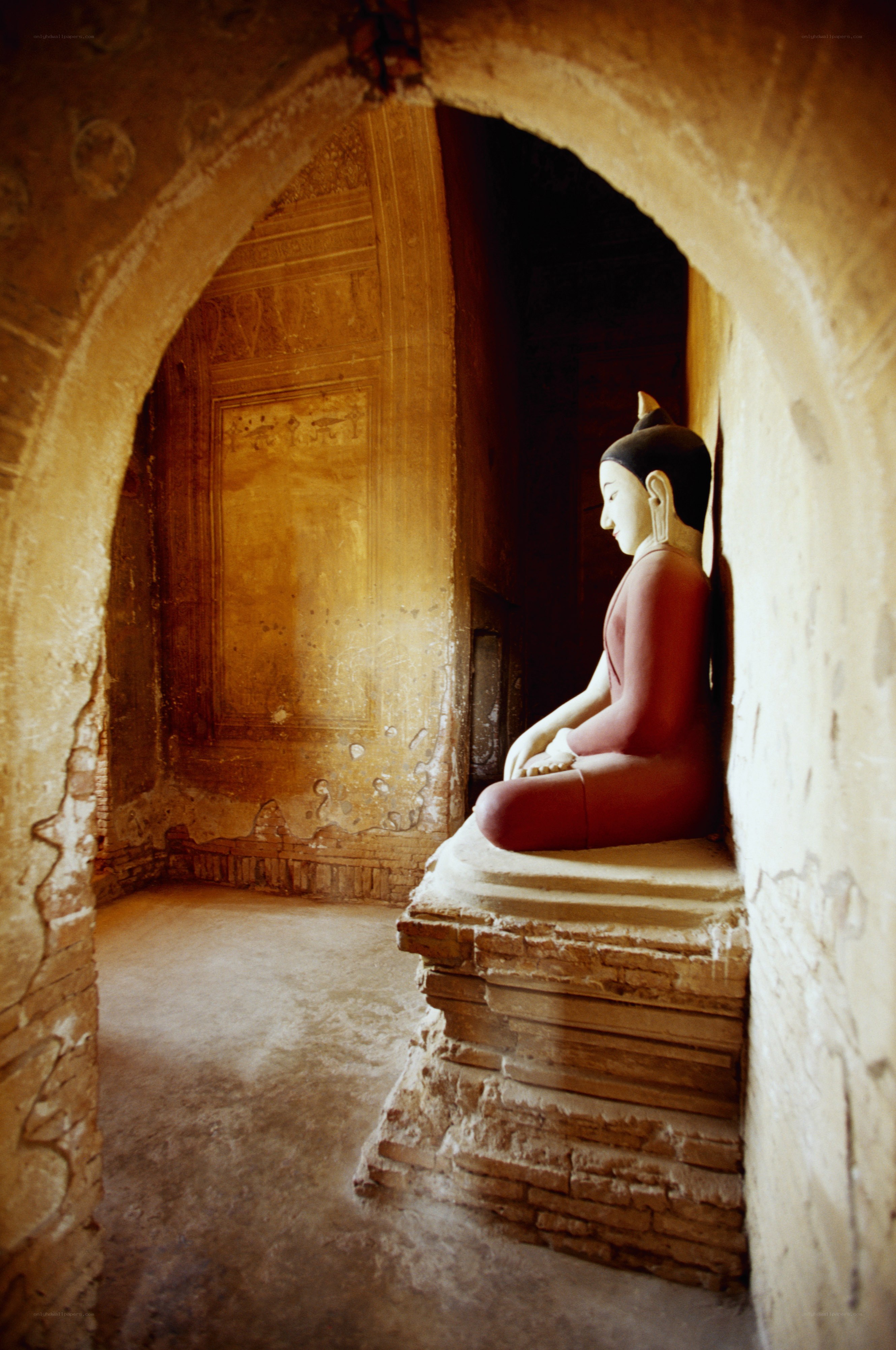 Buddha statue in ancient temple