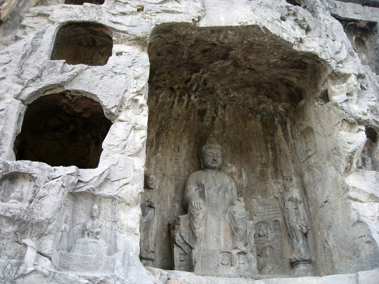 Buddha statue in cave carving