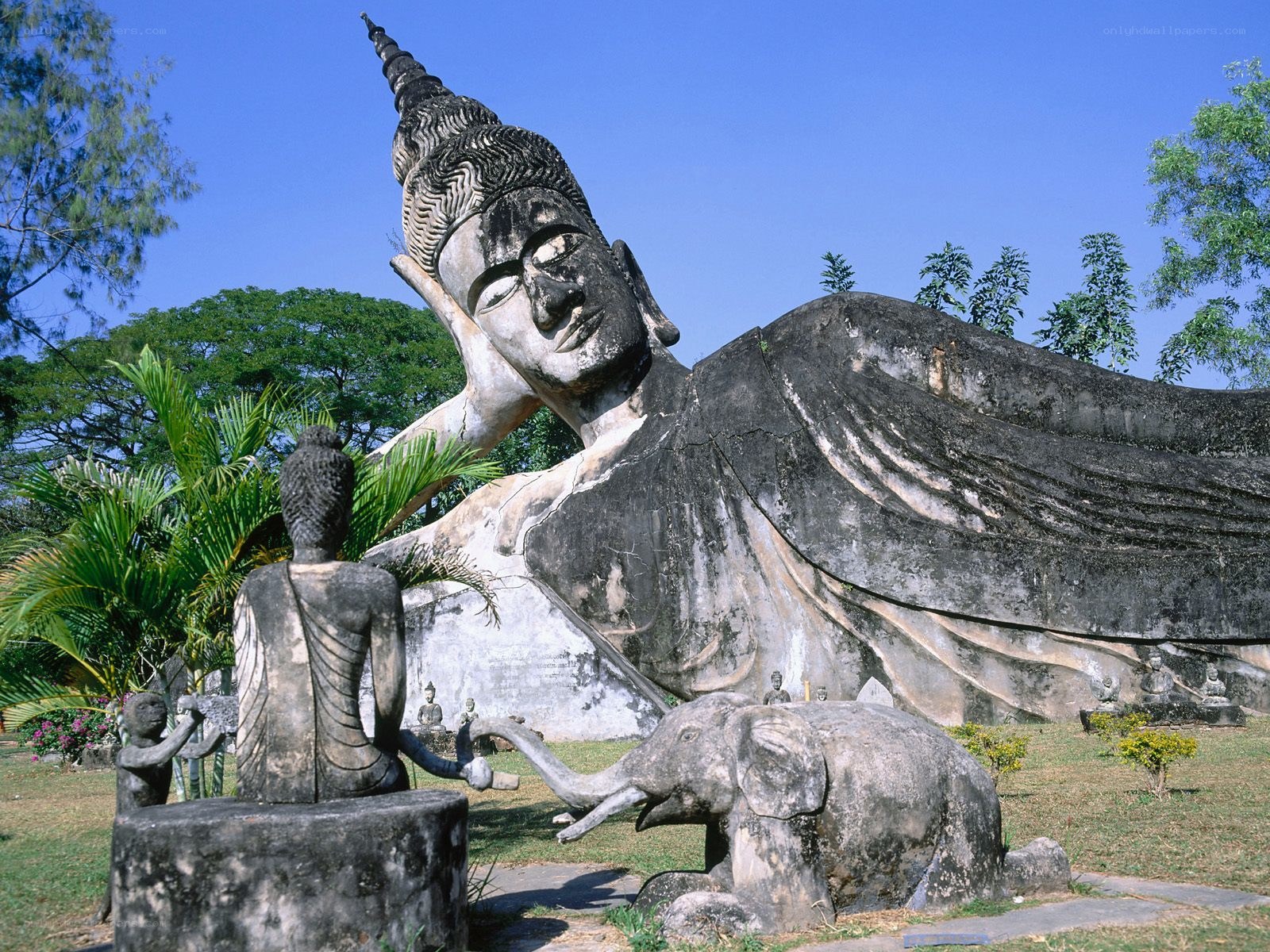 Buddha statue in garden