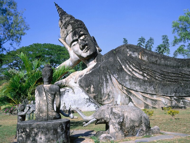 Buddha statue in garden