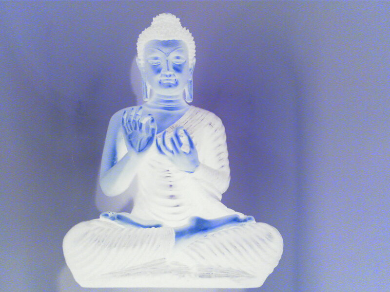 Buddha Statue in Meditation — White