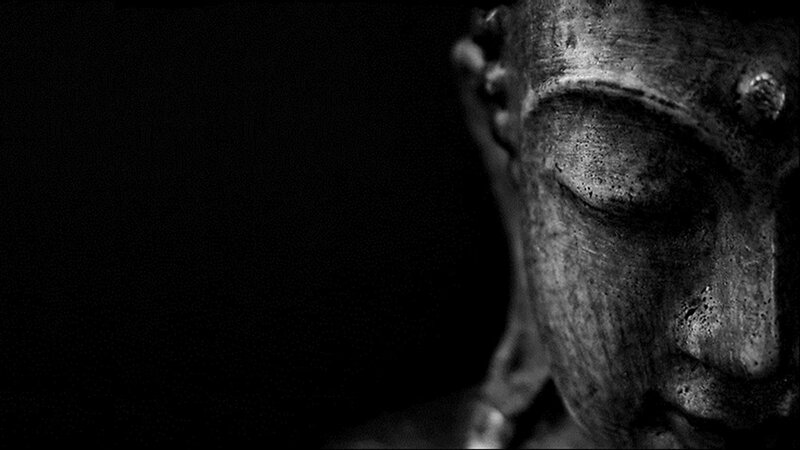 Buddha statue in profile