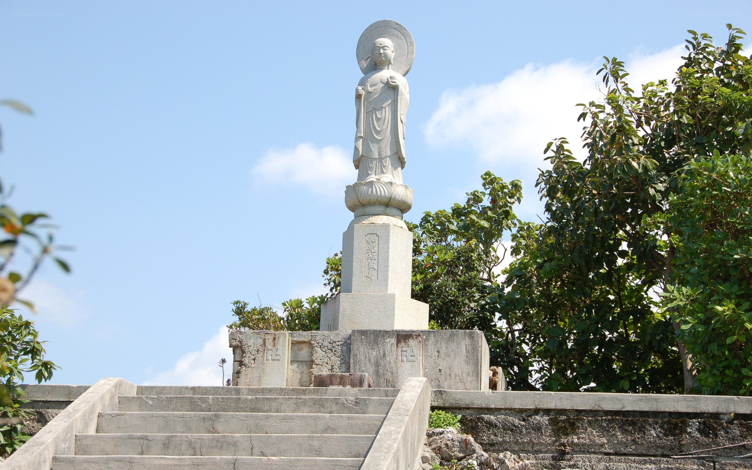 Buddha statue on a hill