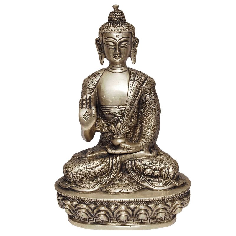 Buddha statue on lotus base