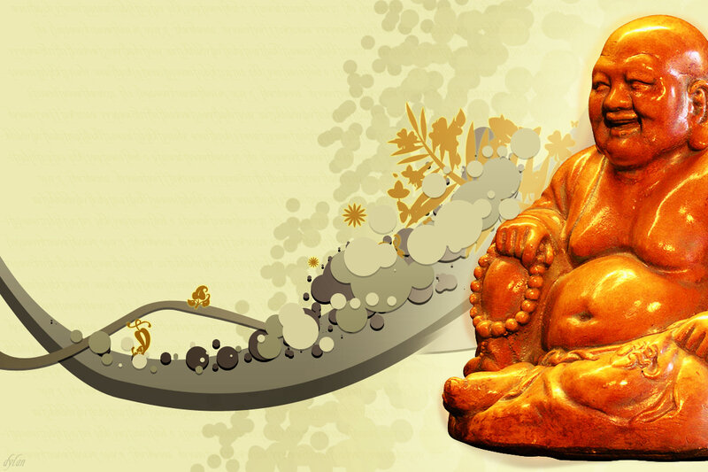 Buddha statue with decorative elements