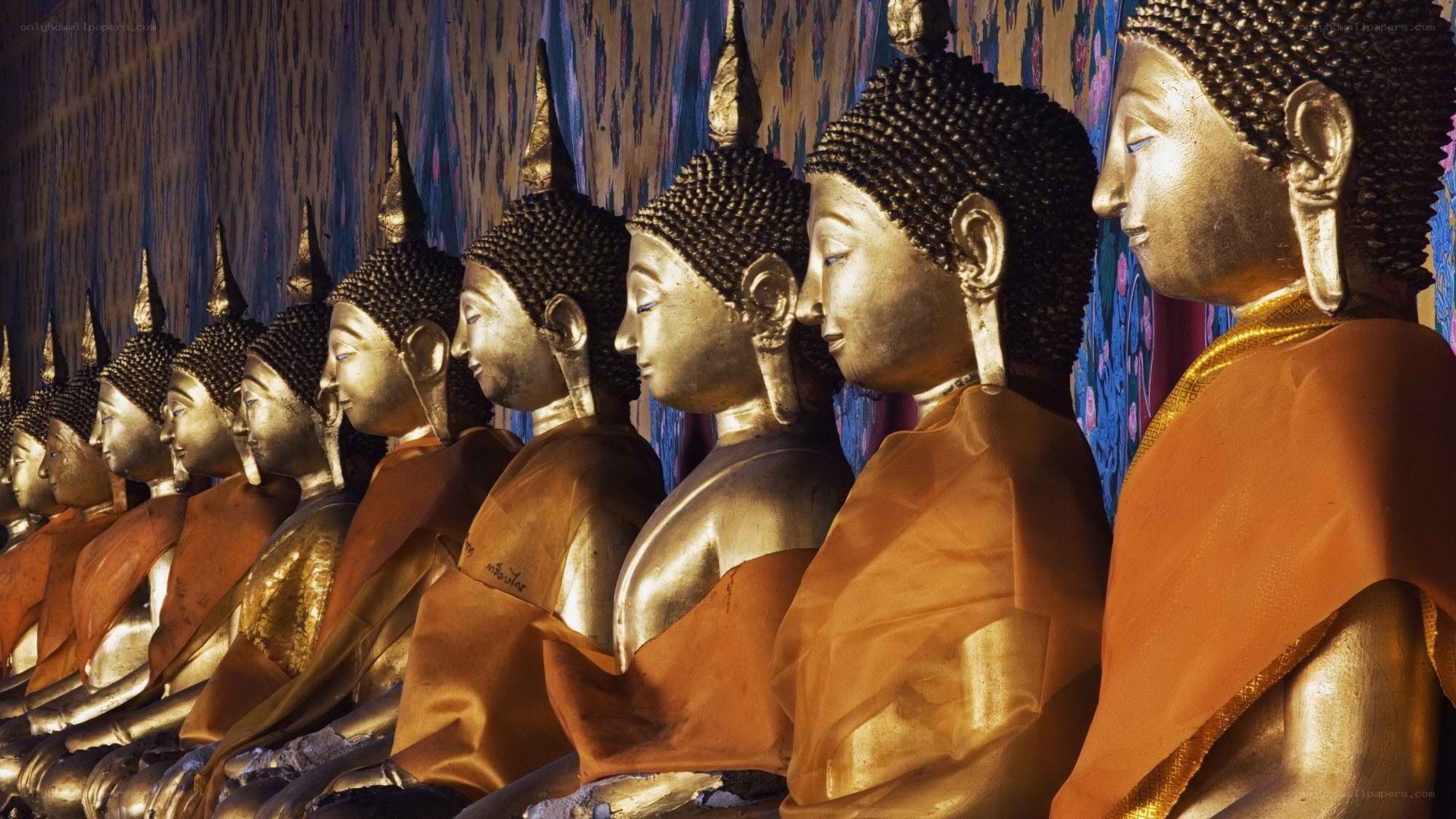 Buddha statues in a temple