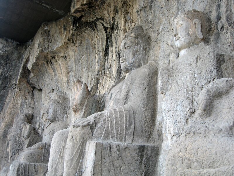 Buddha statues in cave