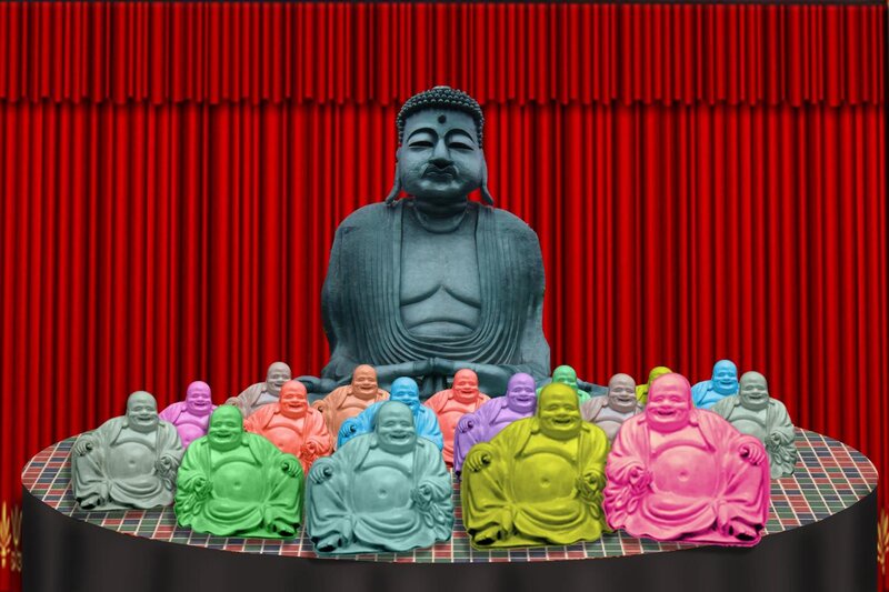 Buddha Statues on Stage