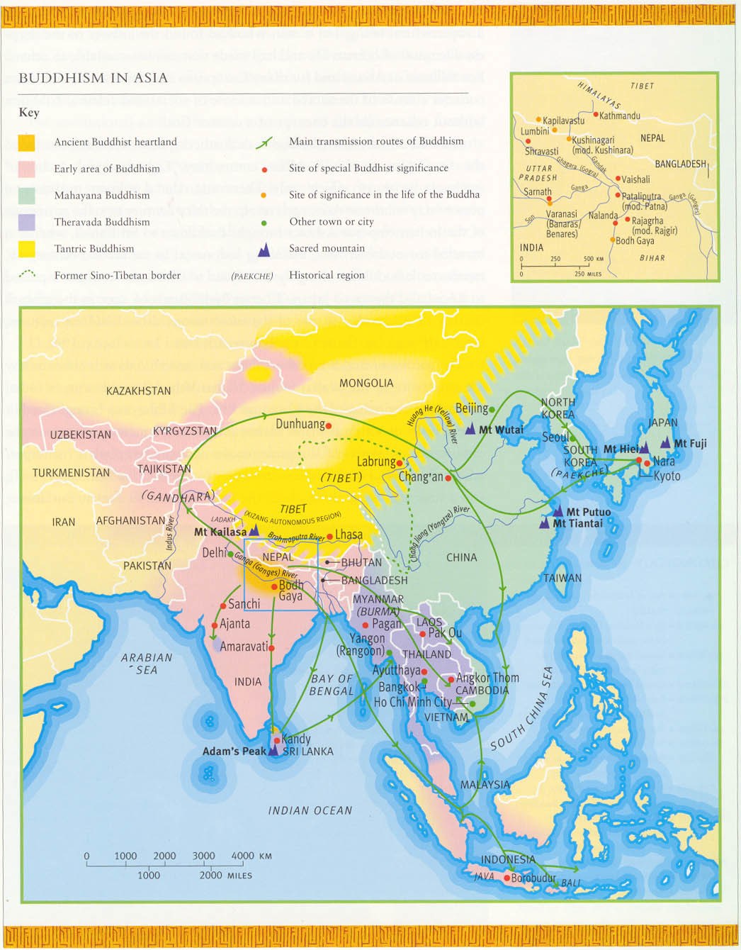 Buddhism in Asia map