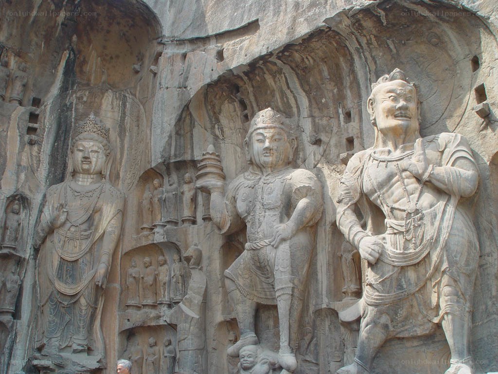 Buddhist cave carvings at Longmen