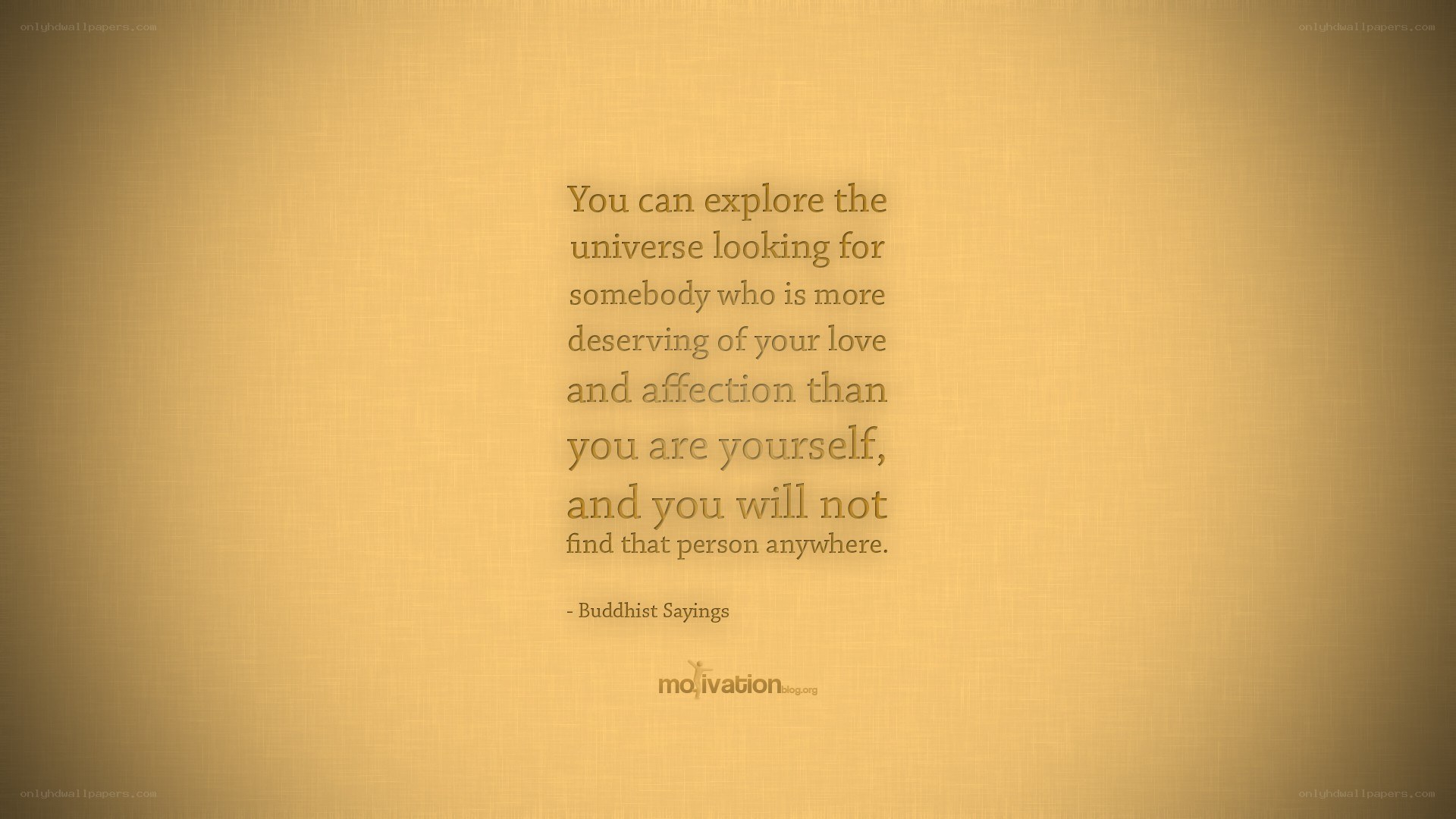 Buddhist quote on self-love