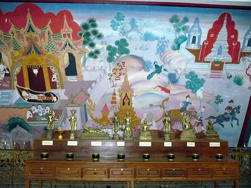Buddhist Statues and Mural