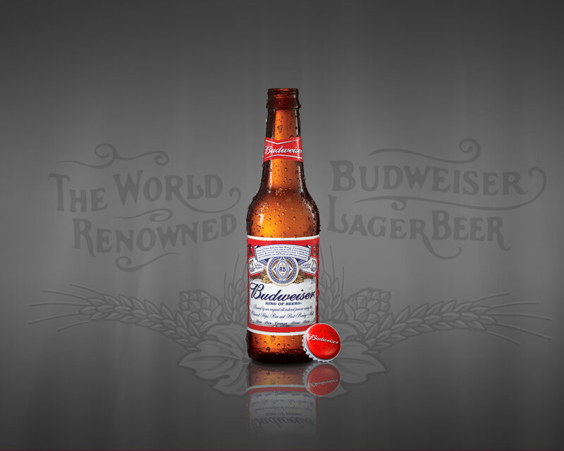 Budweiser Beer Bottle — Brown