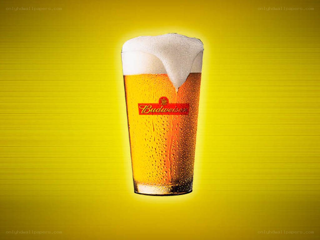 Budweiser beer glass
