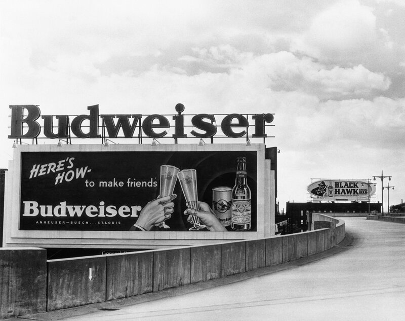 Budweiser billboard on highway