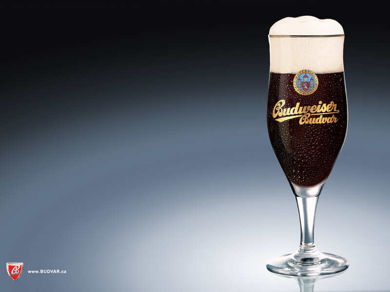 Budweiser Budvar beer glass