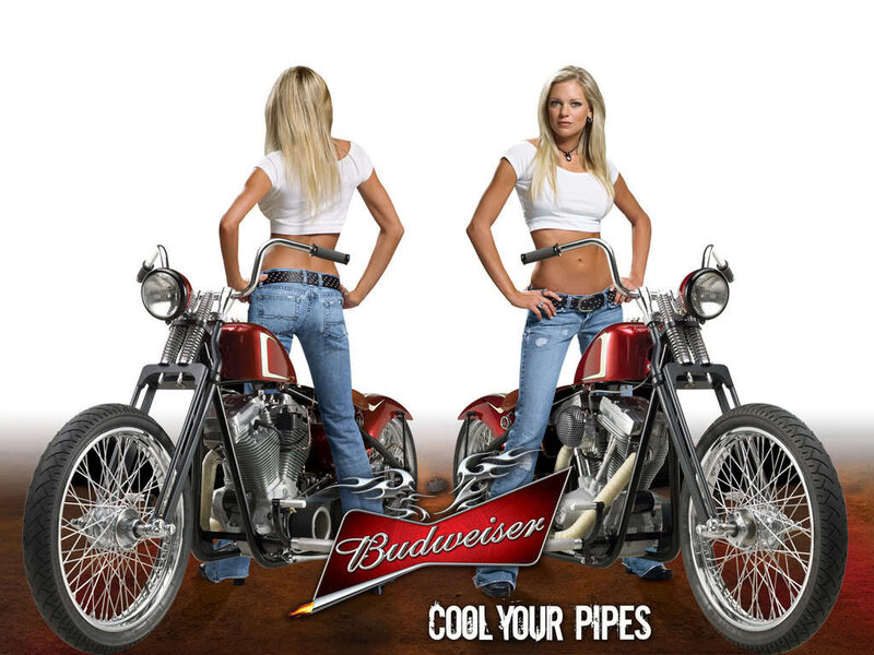 Budweiser motorcycle advertisement