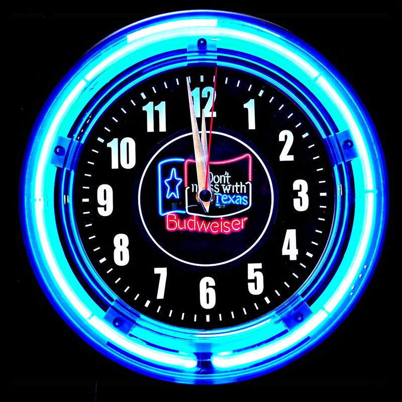 Budweiser neon clock