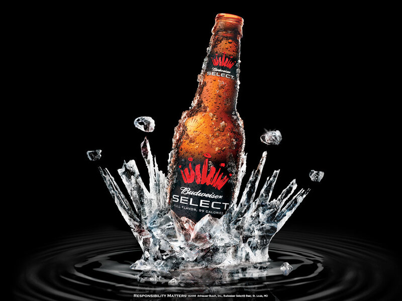 Budweiser Select bottle splash