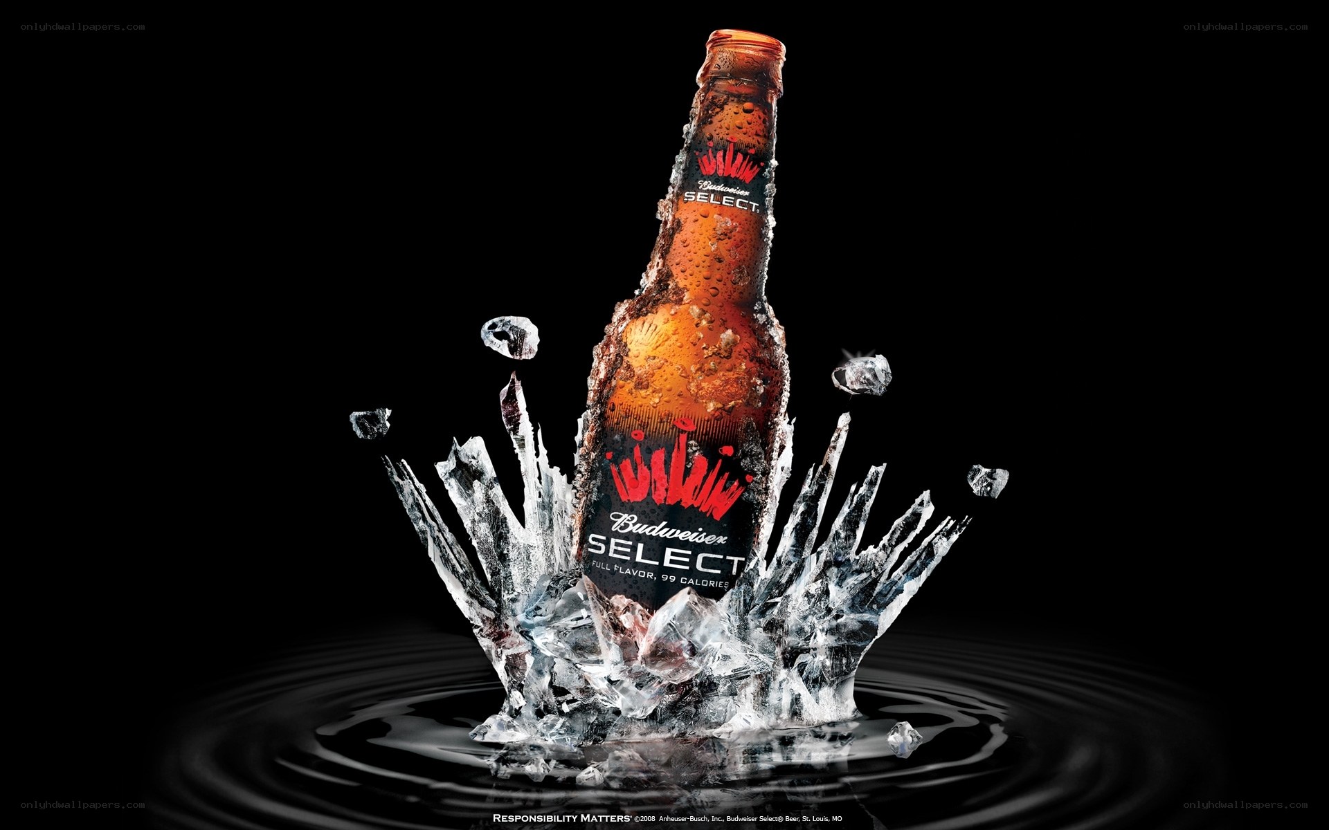 Budweiser Select bottle splash