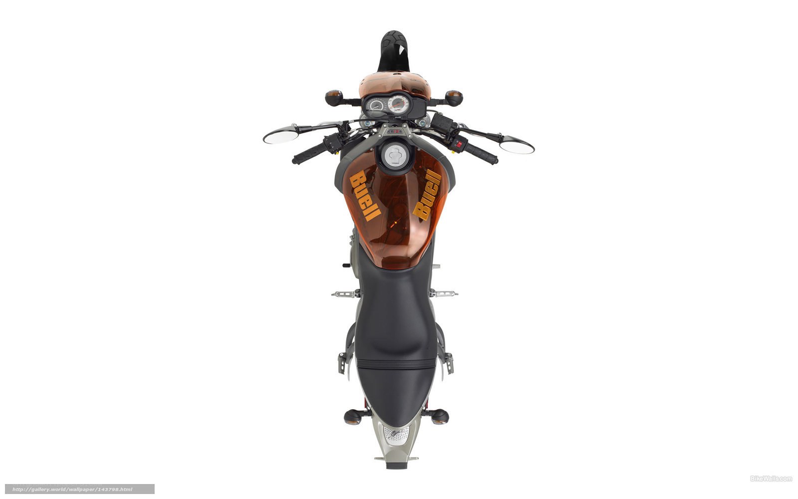 Buell motorcycle from above