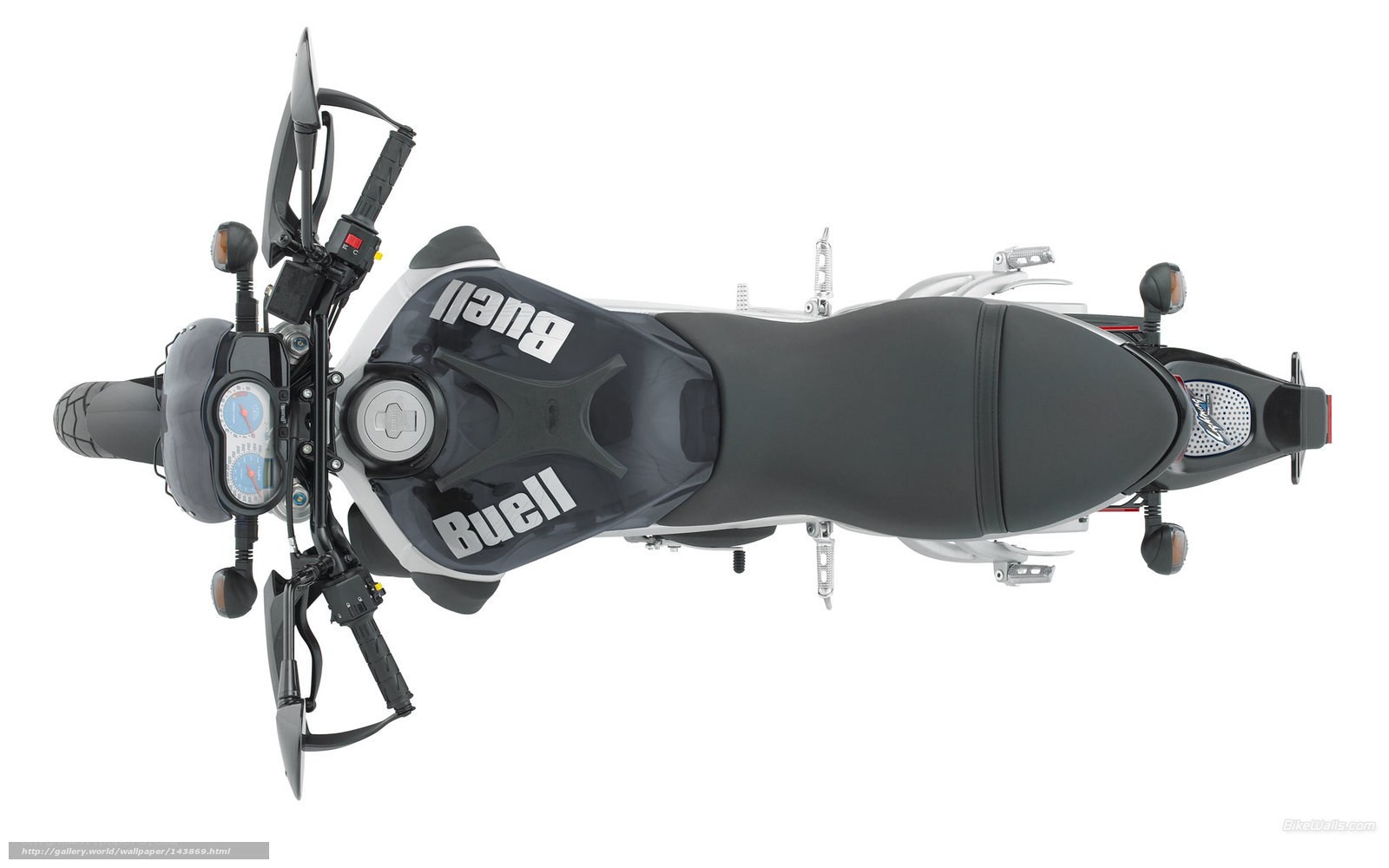 Buell motorcycle from above