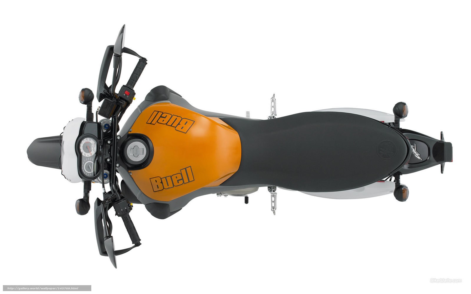 Buell motorcycle from above