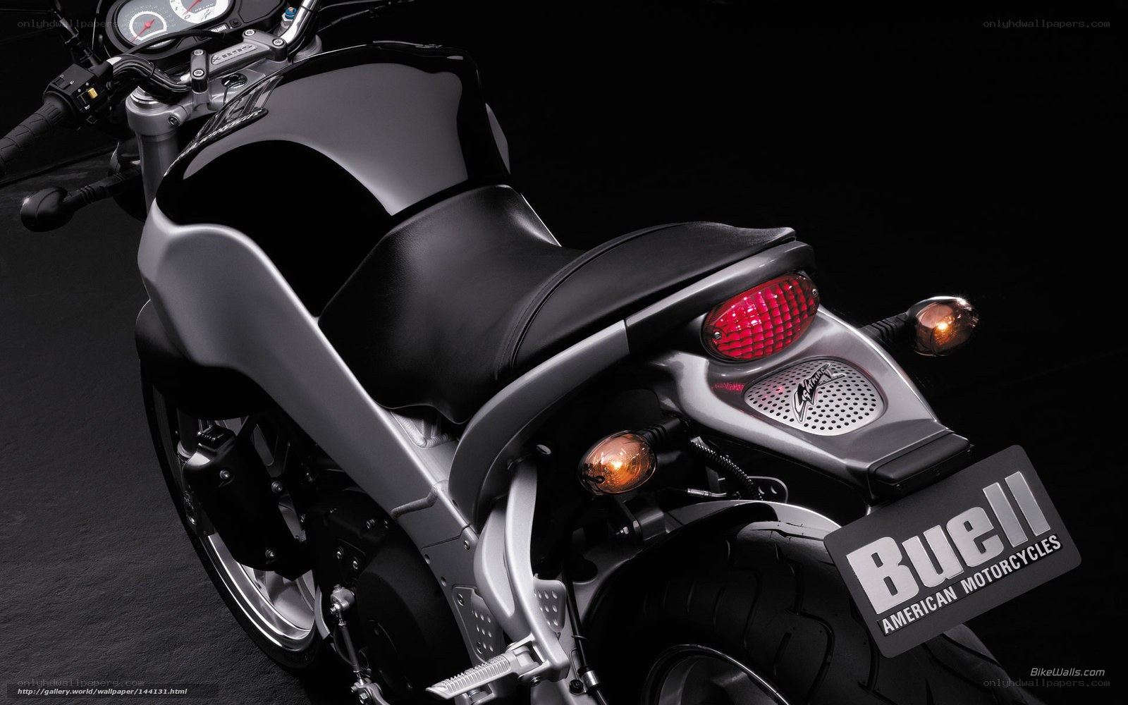 Buell motorcycle rear view