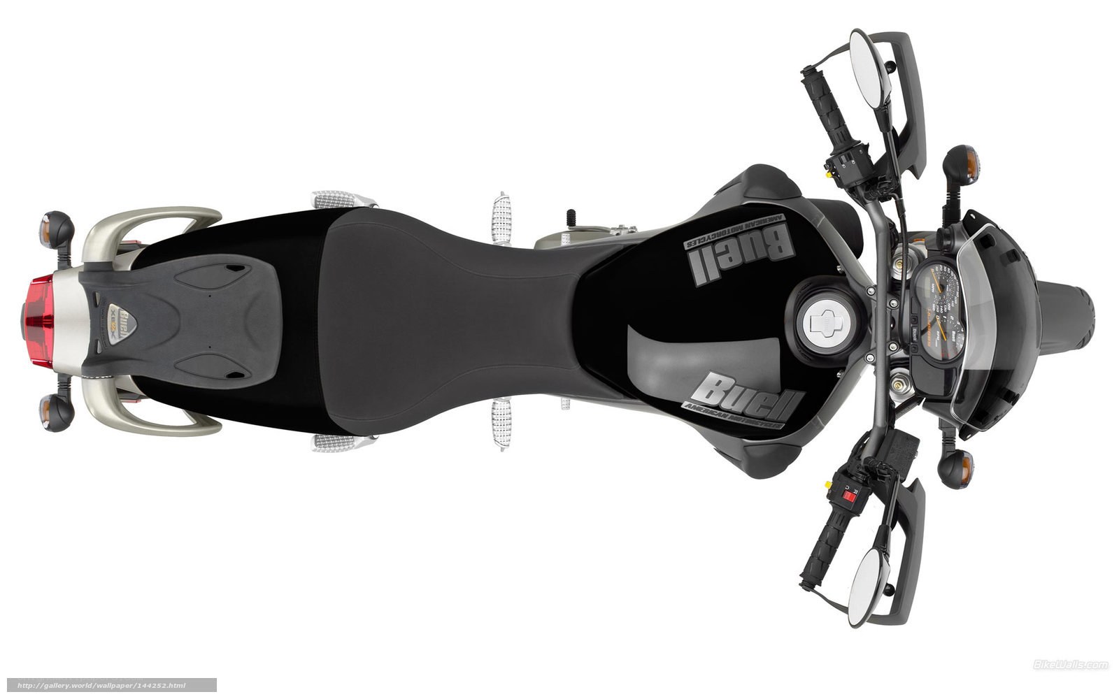 Buell motorcycle top view