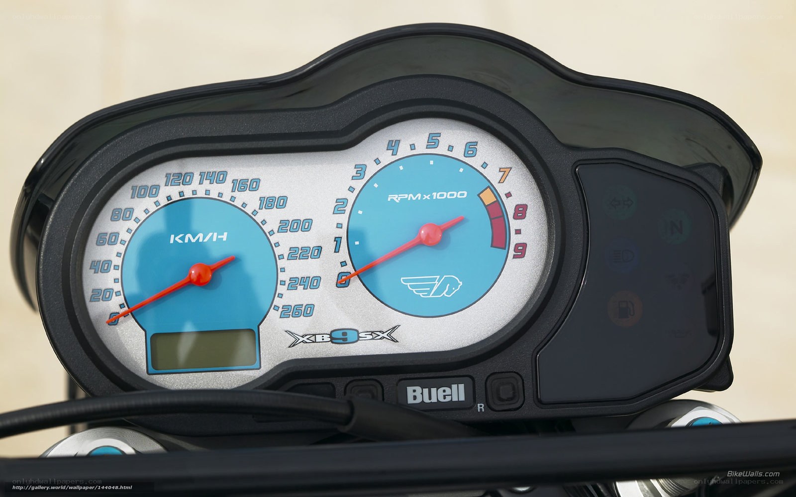 Buell XB9SX motorcycle dashboard