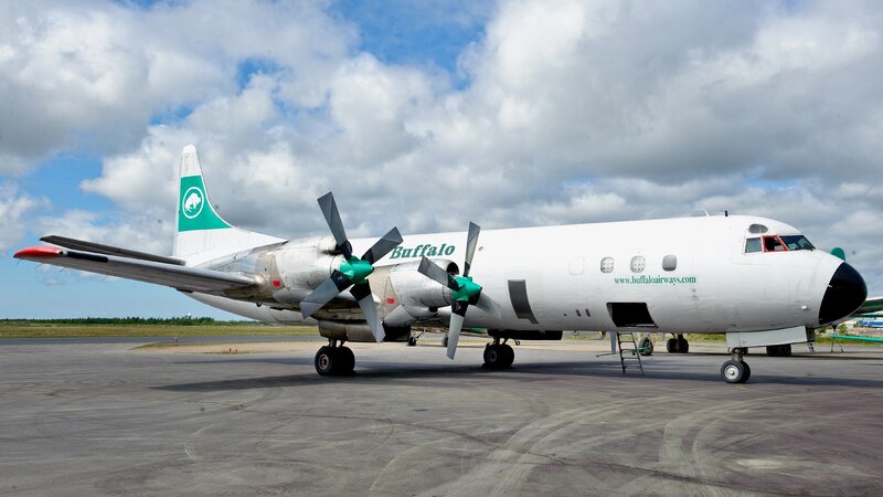 Buffalo Airways aircraft on tarmac